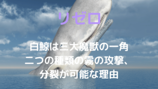 リゼロ白鯨は三大魔獣の一角