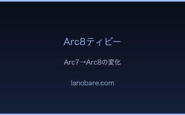 Arc8ティビーの覚悟