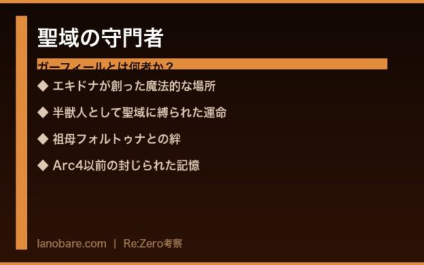ガーフィール・ティンゼル 聖域の守門者
