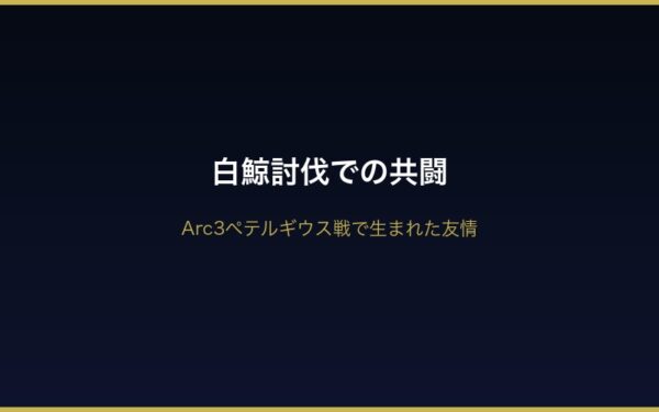 Arc3白鯨討伐・ペテルギウス戦での共闘