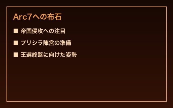 Arc7への布石