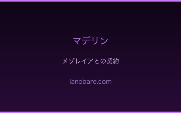 メゾレイアとの契約