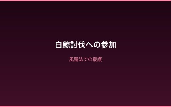 白鯨討伐作戦でのラムの風魔法援護