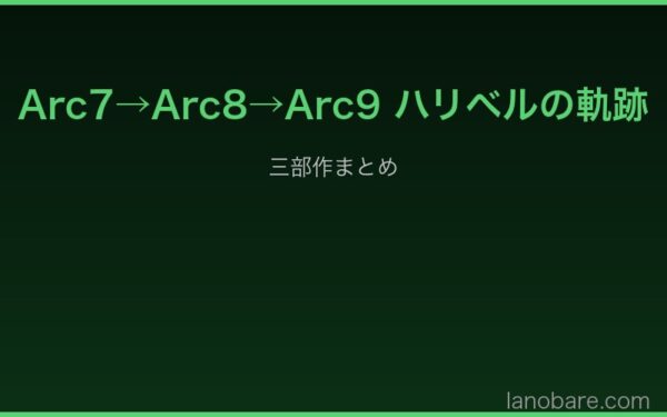 Arc7→Arc9 ハリベルの軌跡