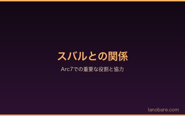 スバルとヨルナの関係——Arc7での協力