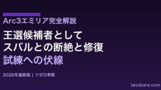 Arc3エミリア完全解説 王選候補者・スバルとの断絶・試練の伏線