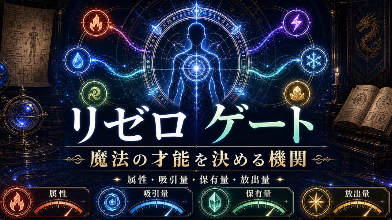 リゼロのゲートと魔法の才能を表すアイキャッチ