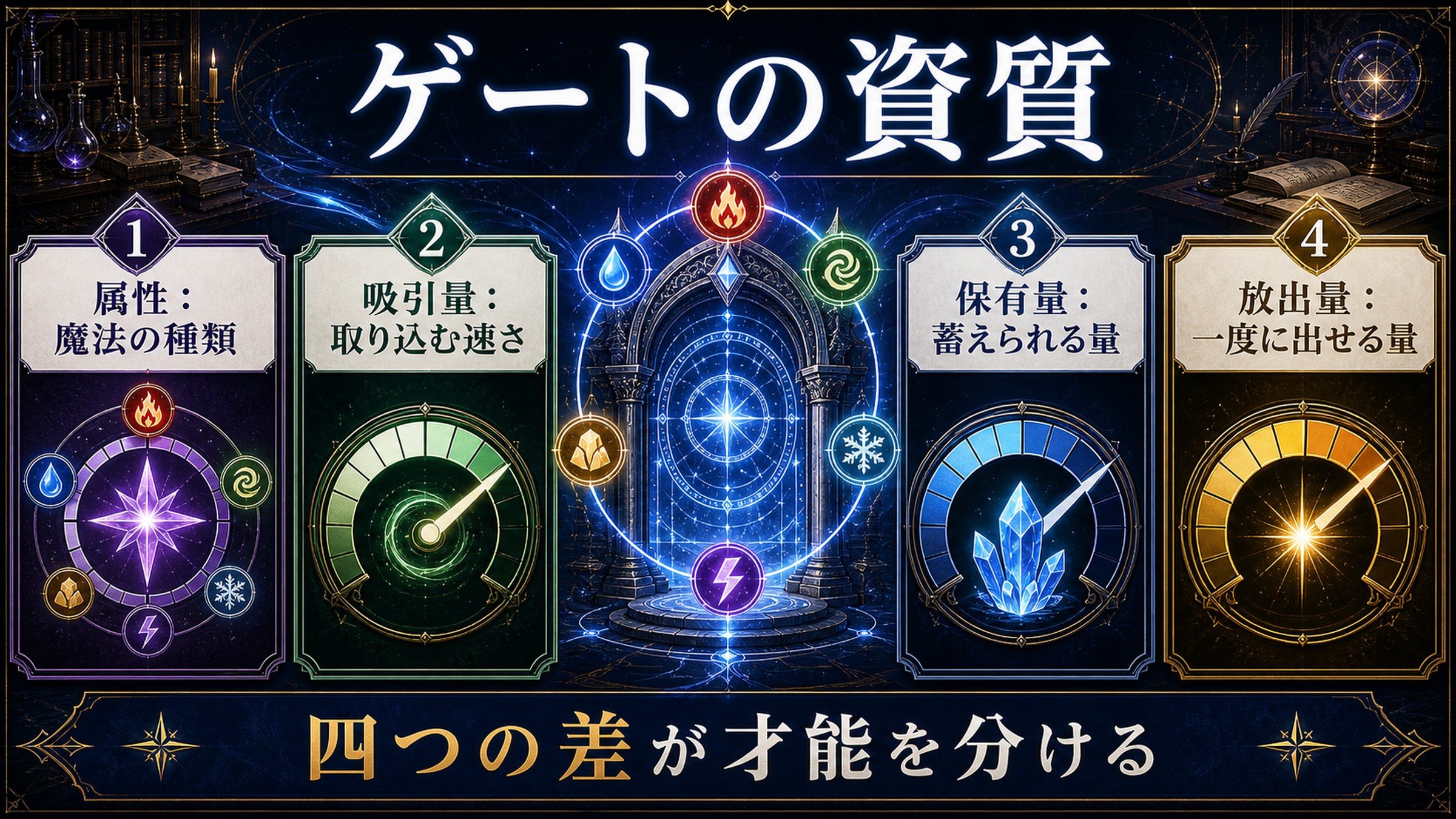 ゲートの資質の違いをまとめた図解
