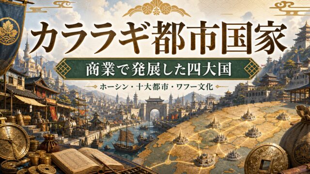 カララギ都市国家の商業・十大都市・ワフー文化を示すアイキャッチ