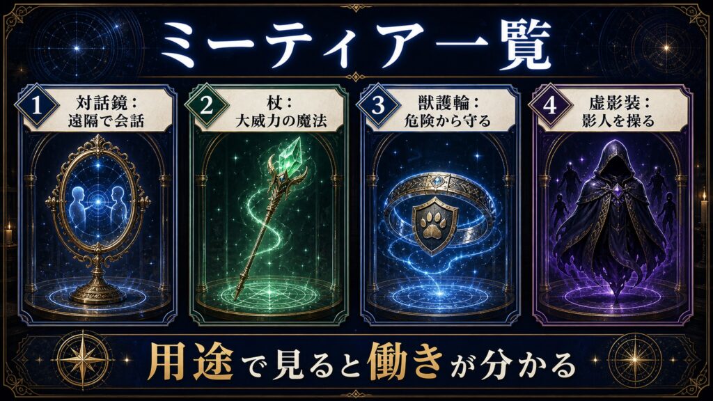 これまで登場したミーティアの用途をまとめた図解