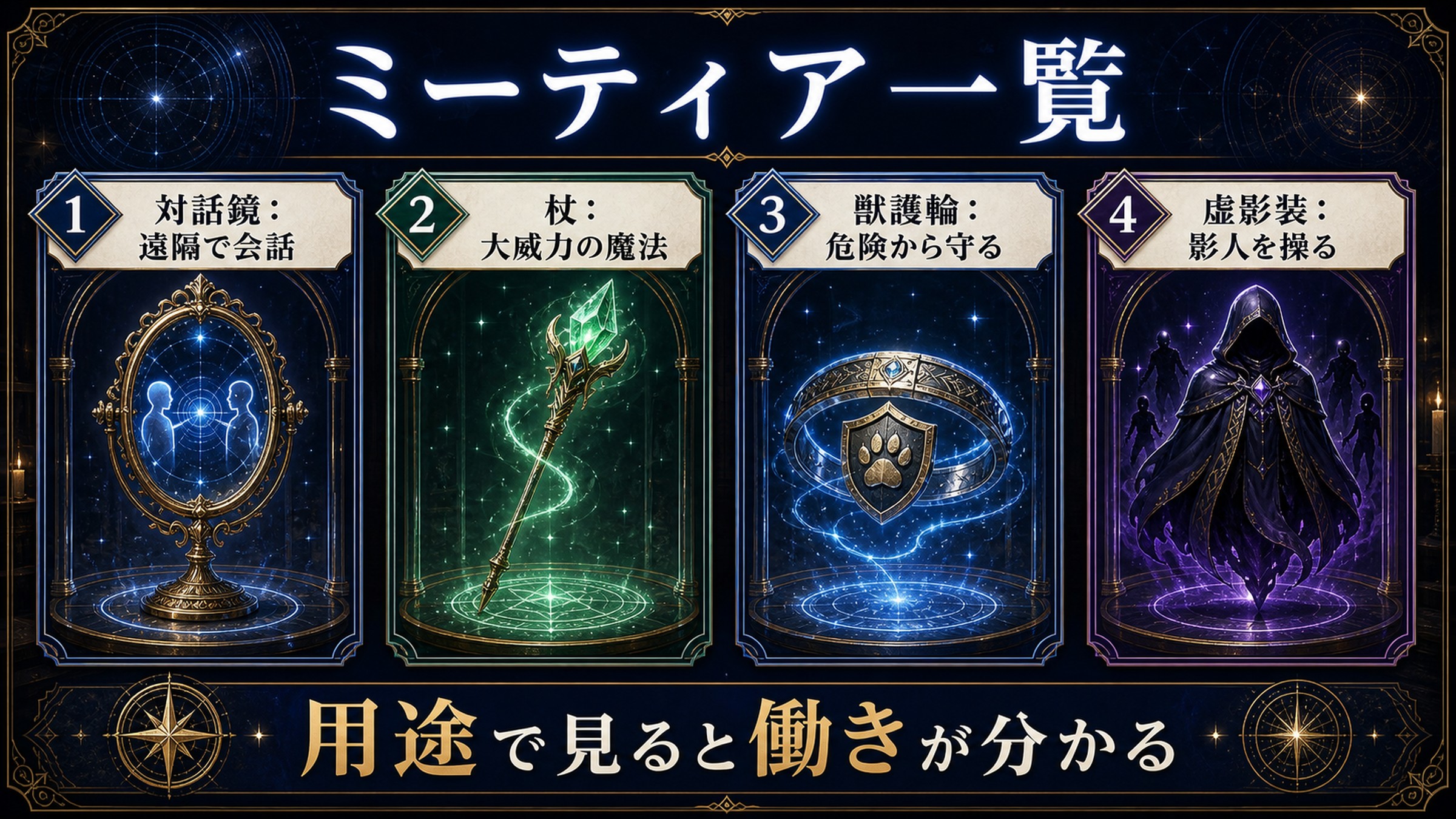 これまで登場したミーティアの用途をまとめた図解