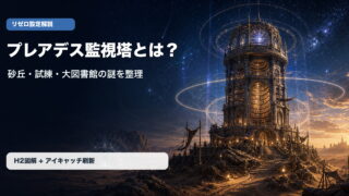 プレアデス監視塔とは何かを砂丘・試練・大図書館の謎で示すアイキャッチ