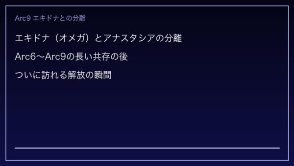 Arc9 アナスタシアとエキドナ（オメガ）の分離