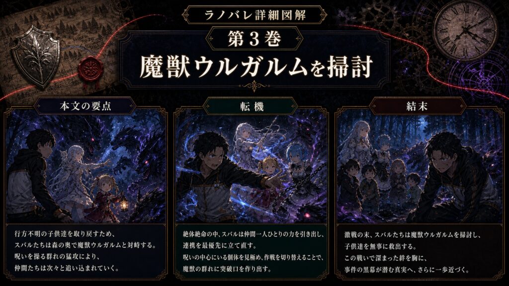 トップページ詳細解説「魔獣ウルガルムを掃討」を整理した図解