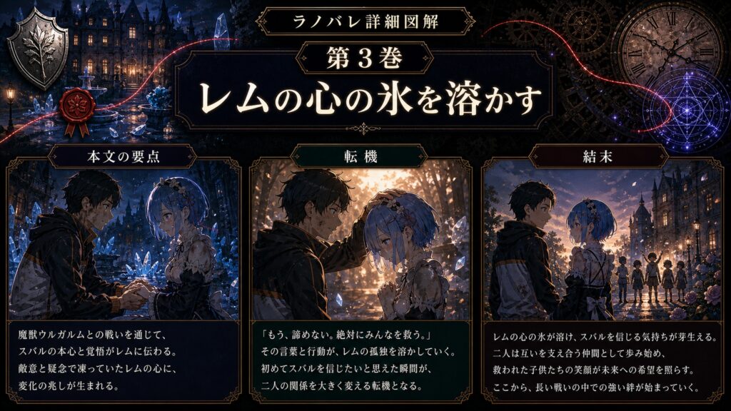 トップページ詳細解説「レムの心の氷を溶かす」を整理した図解
