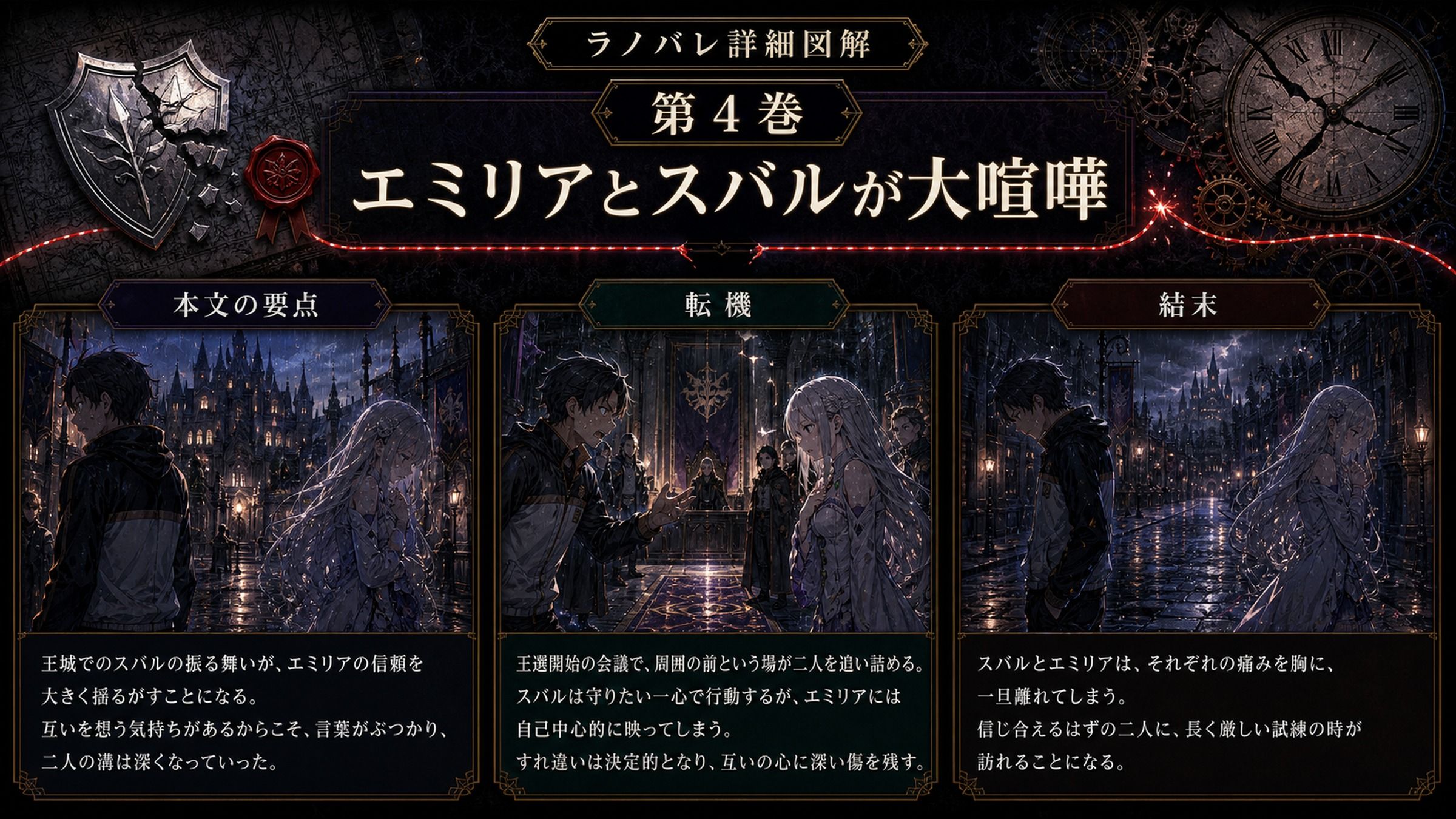 トップページ詳細解説「エミリアとスバルが大喧嘩」を整理した図解