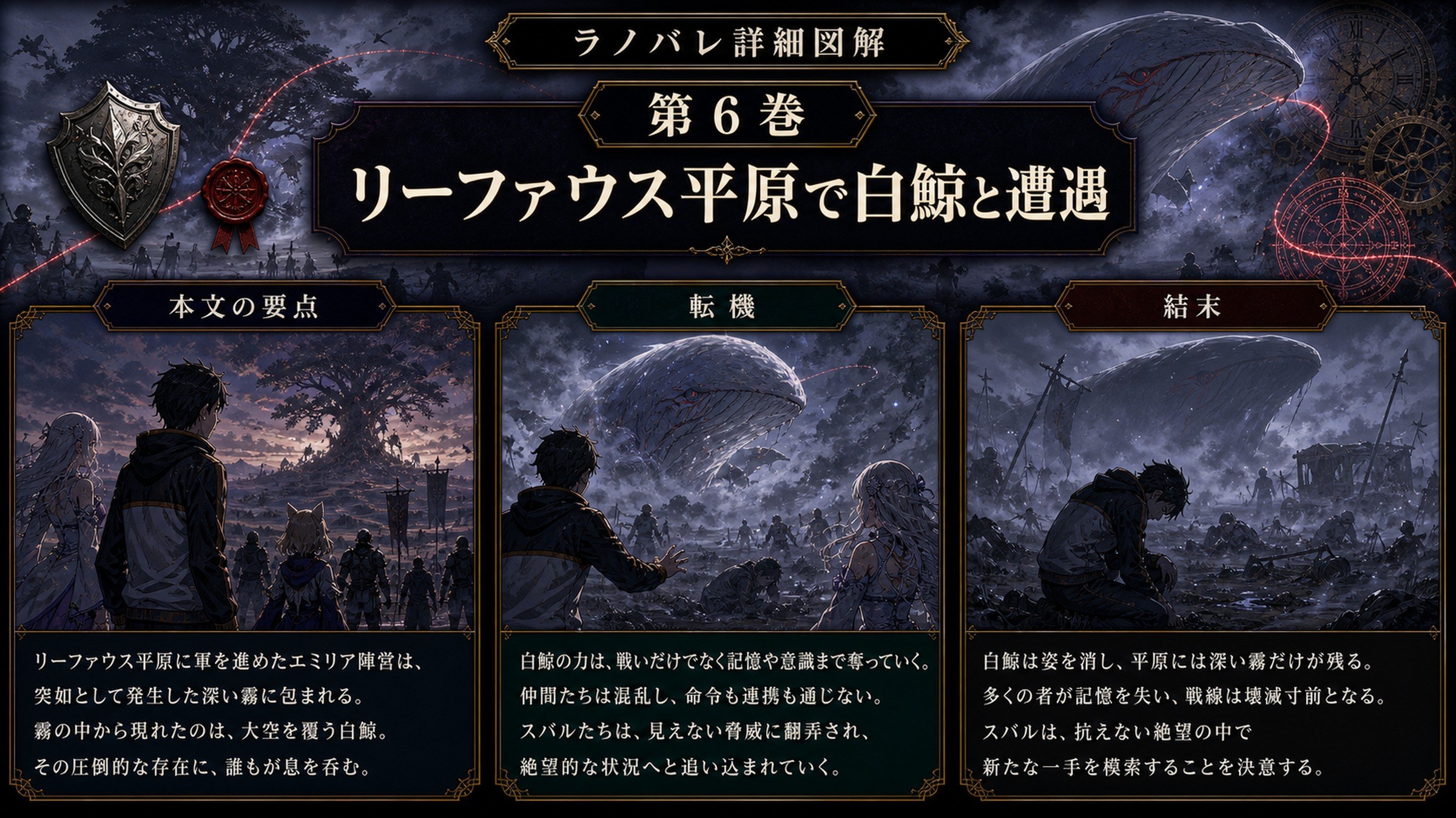 トップページ詳細解説「リーファウス平原で白鯨と遭遇」を整理した図解