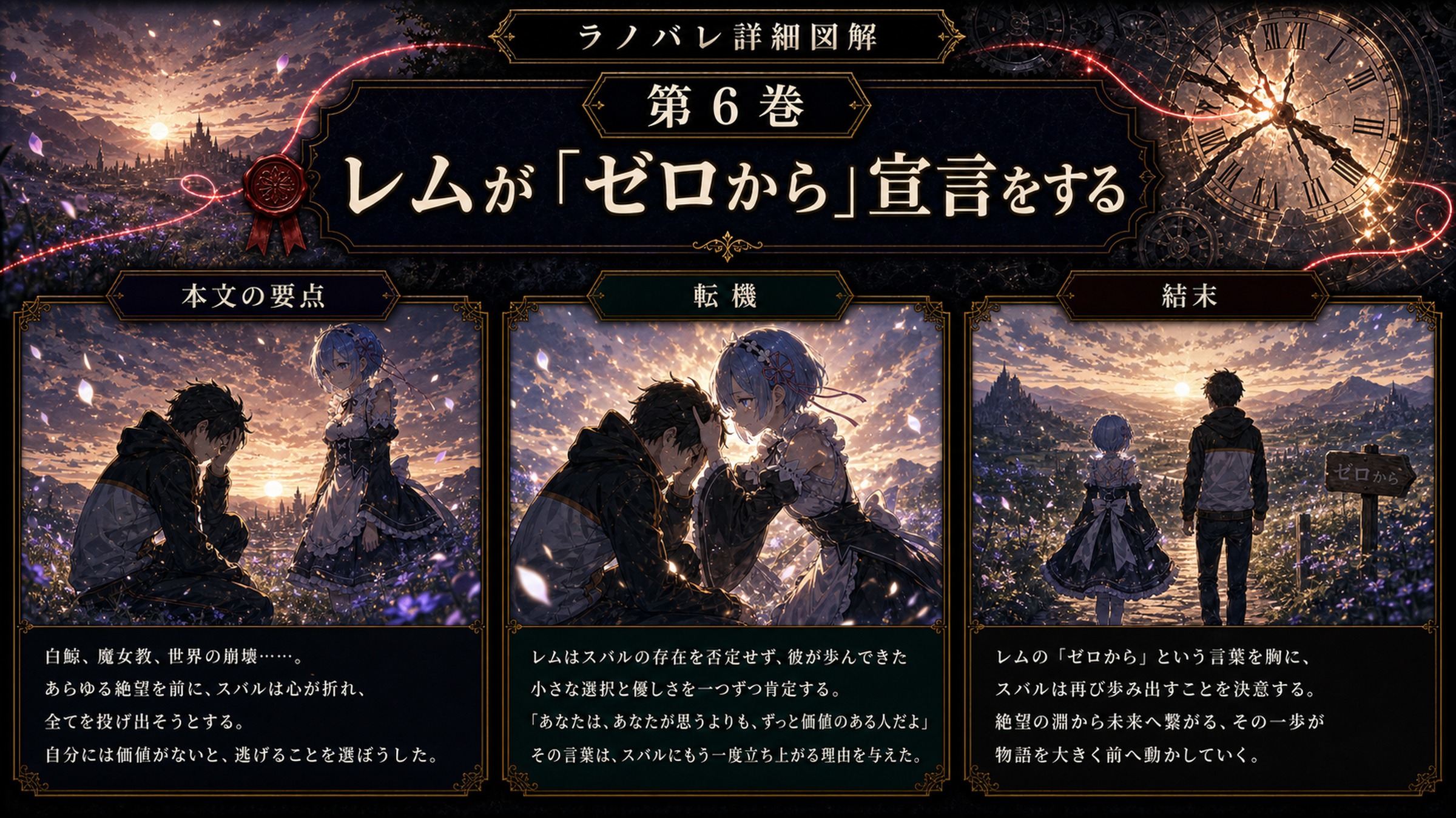 トップページ詳細解説「レムが「ゼロから」宣言をする」を整理した図解