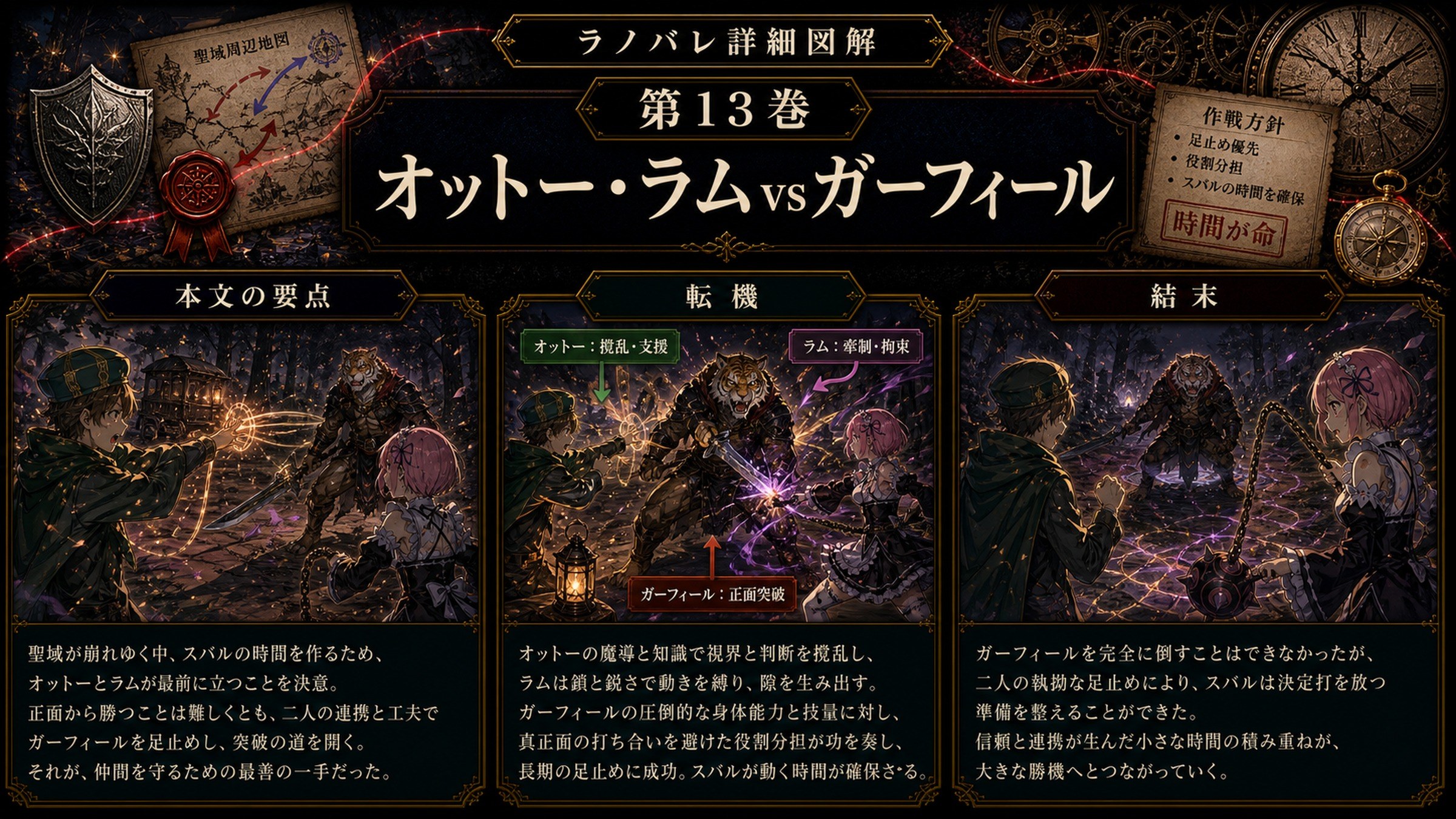 トップページ詳細解説「オットー・ラムvsガーフィール」を整理した図解