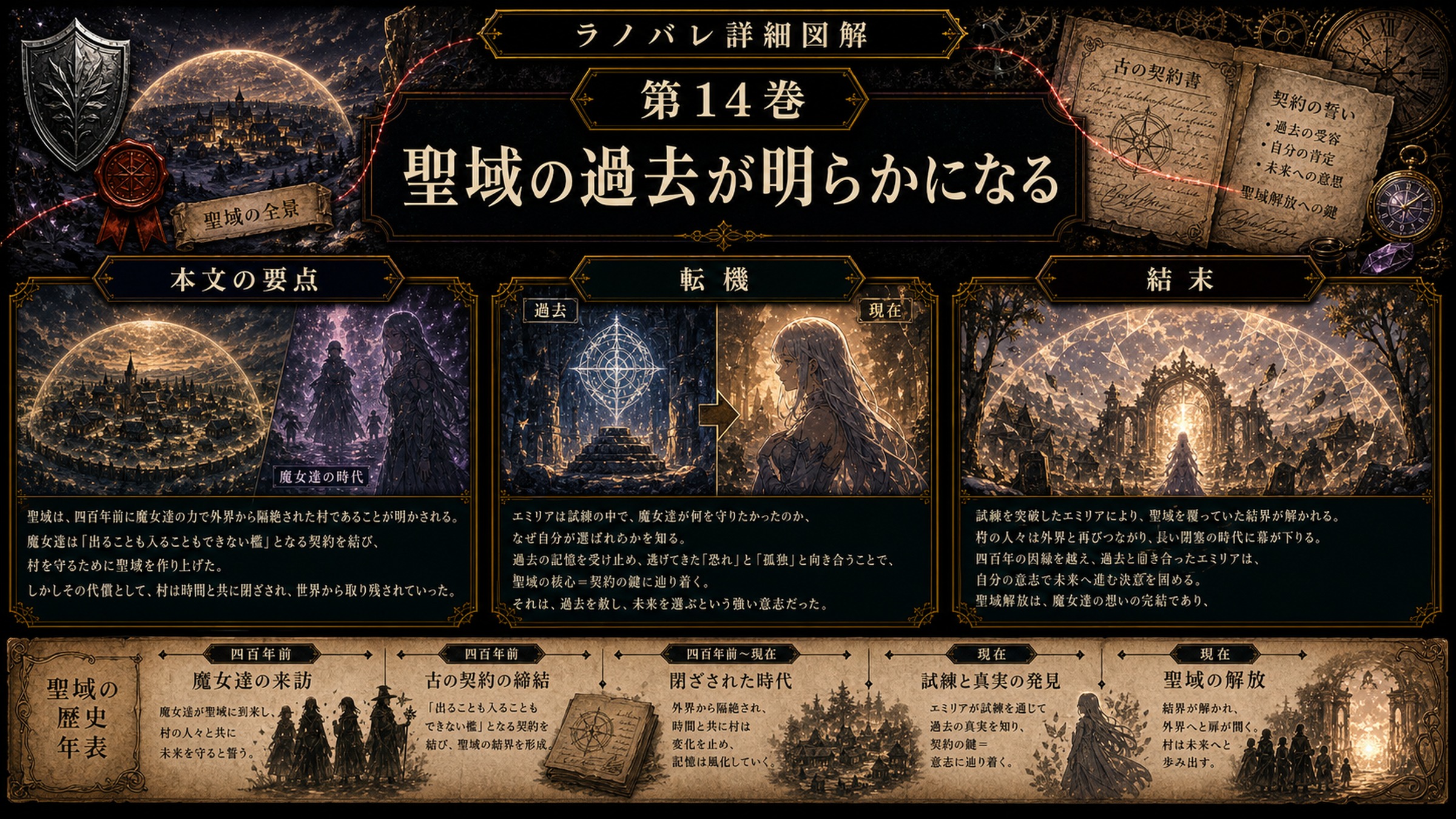 トップページ詳細解説「聖域の過去が明らかになる」を整理した図解