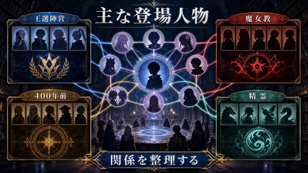 トップページ「リゼロの主な登場人物」の内容を整理した図解