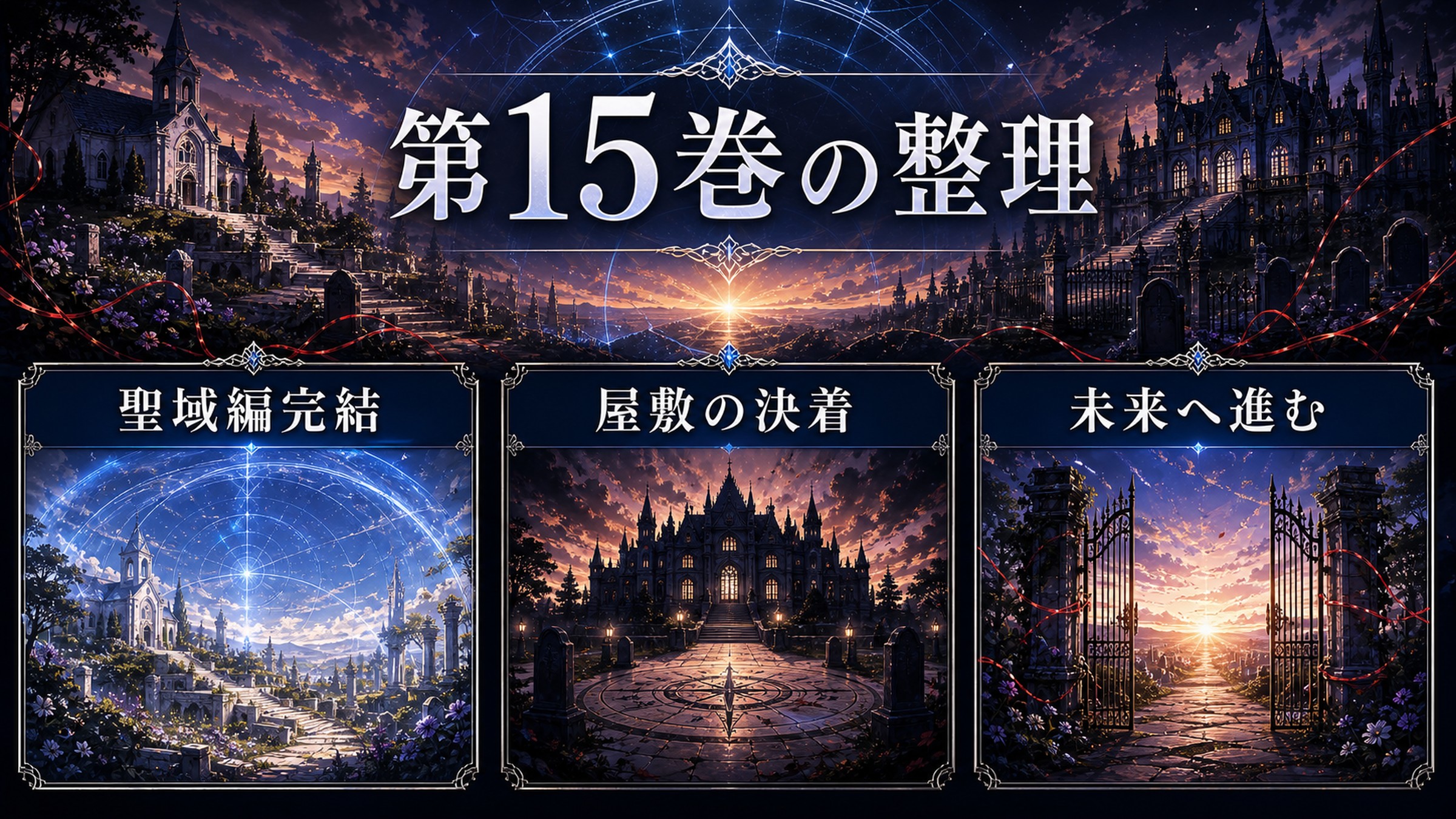 トップページ「リゼロ第15巻ネタバレ 聖域編完結！エミリア陣営は過去を乗り越え、未来へ進めるのか」の内容を整理した図解