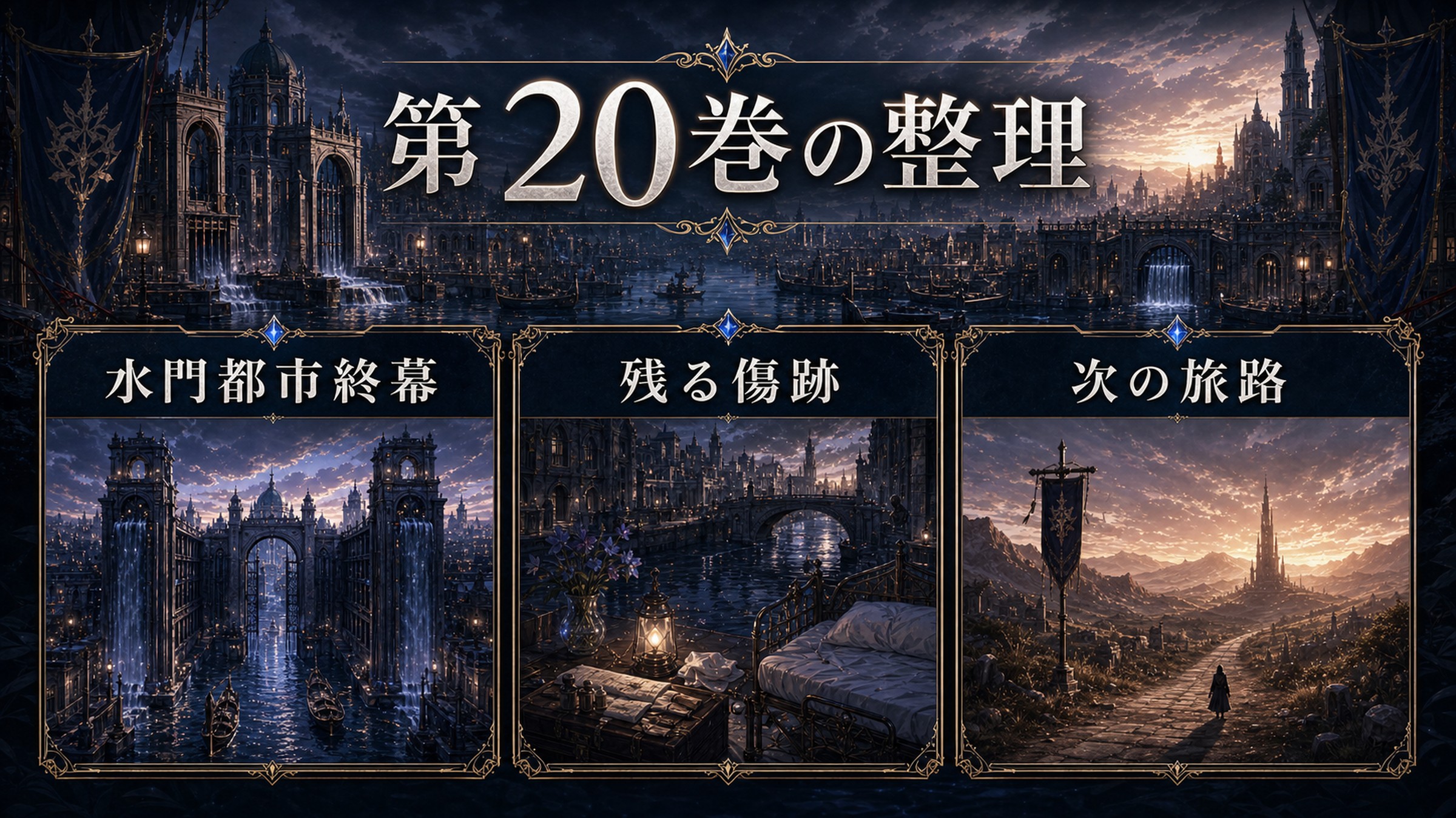 トップページ「リゼロ第20巻ネタバレ 水門都市プリステラ編終幕！遺された傷は癒えるのか」の内容を整理した図解