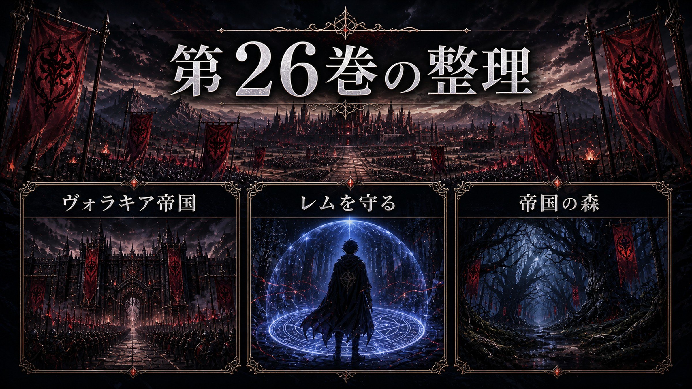 トップページ「リゼロ第26巻ネタバレ ヴォラキア帝国でスバルがレムを守るため奮闘」の内容を整理した図解