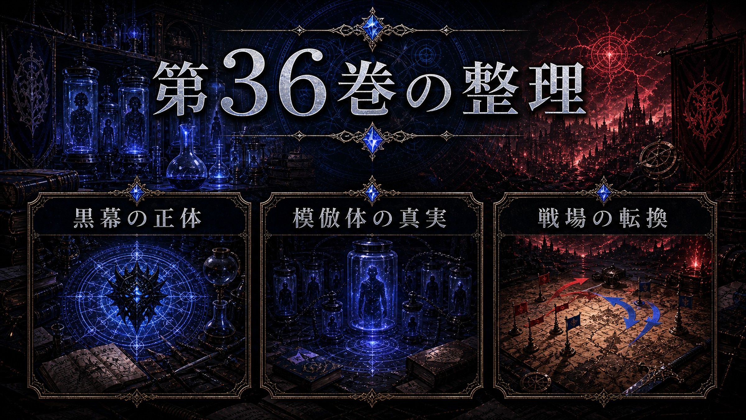 トップページ「リゼロ第36巻ネタバレ 大災の黒幕はスピンクス！エキドナ模倣体の真実」の内容を整理した図解