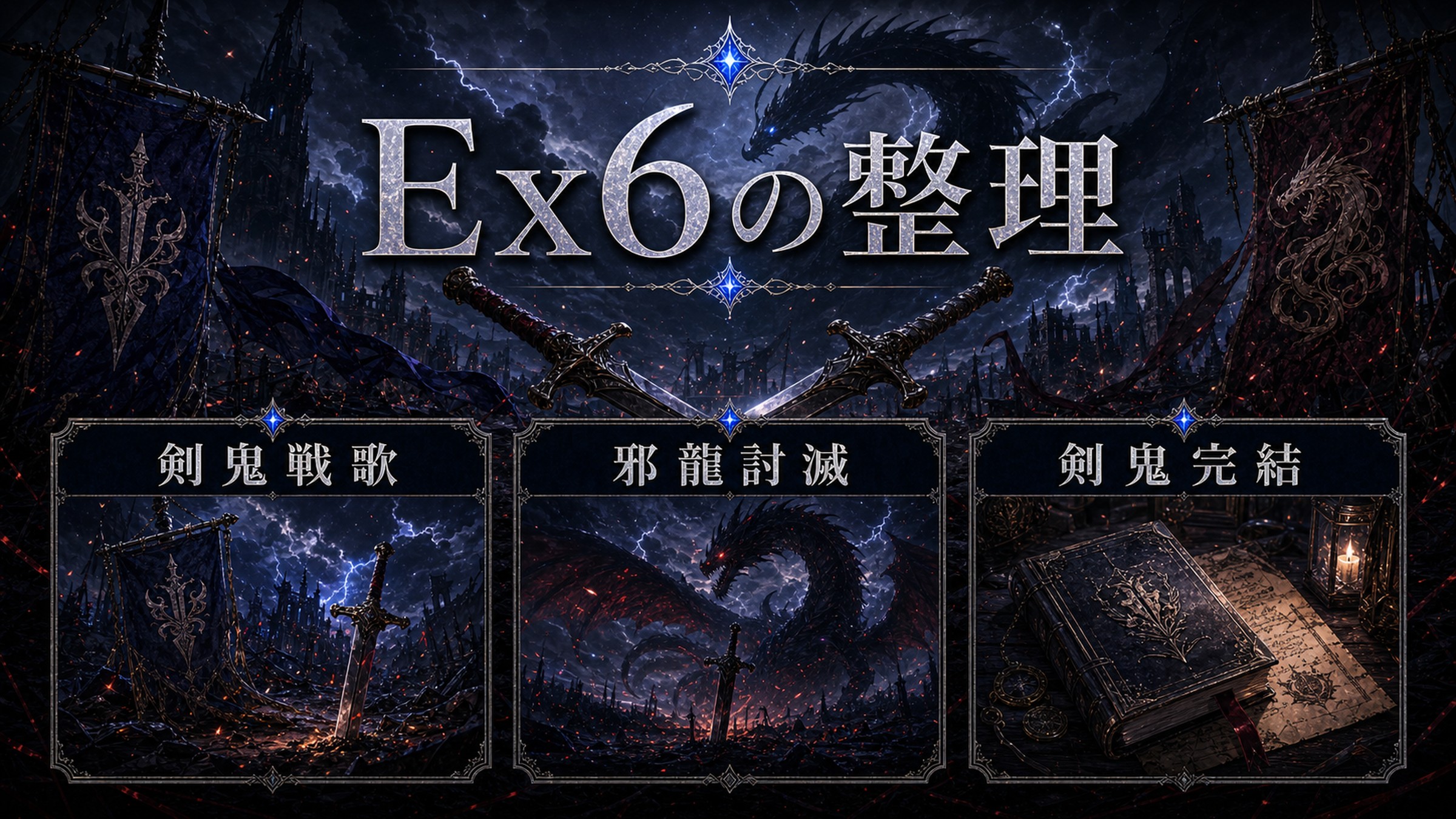 トップページ「【Ex6】剣鬼戦歌ネタバレ ヴィルヘルムの邪龍討滅戦、剣鬼シリーズ完結」の内容を整理した図解