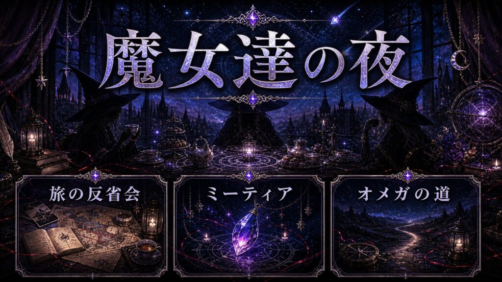 トップページ「【リゼロ外伝】魔女達のアフターパーティー/One Wild Nightのあらすじネタバレ」の内容を整理した図解