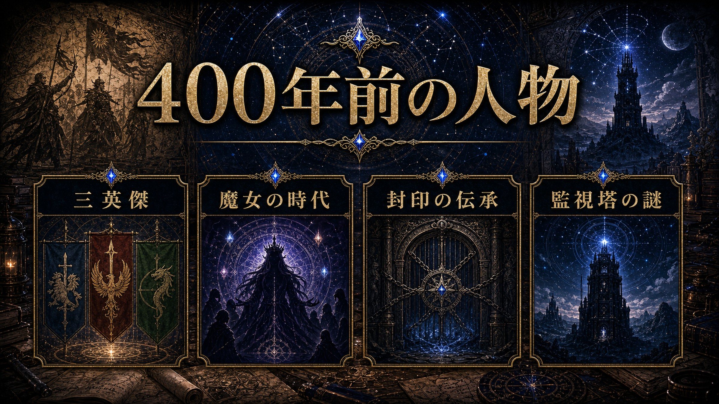 トップページ「４００年前の人物」の内容を整理した図解