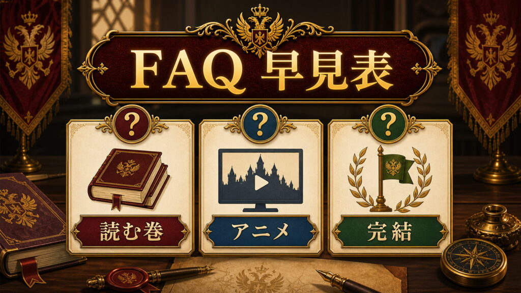 Arc7 FAQを読む巻、アニメ、完結として整理した早見表