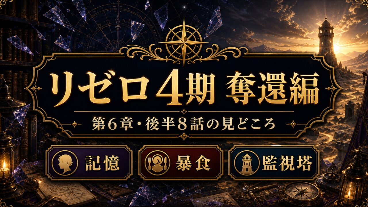 リゼロ 4期「奪還編」とは？放送日・原作6章後半のあらすじと喪失編との違いを徹底解説 2026年8月放送