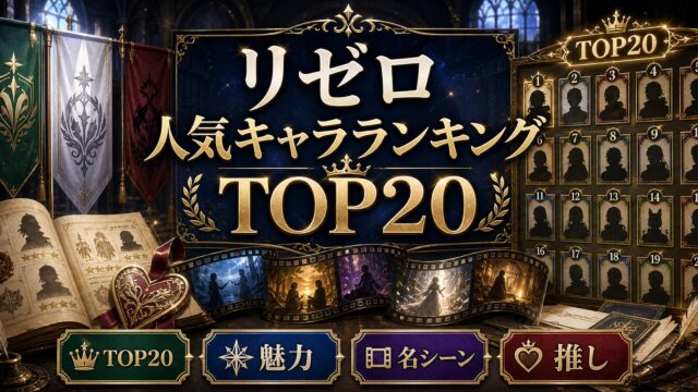 リゼロ 人気キャラランキングTOP20 なぜ愛される？魅力と名シーン徹底解説