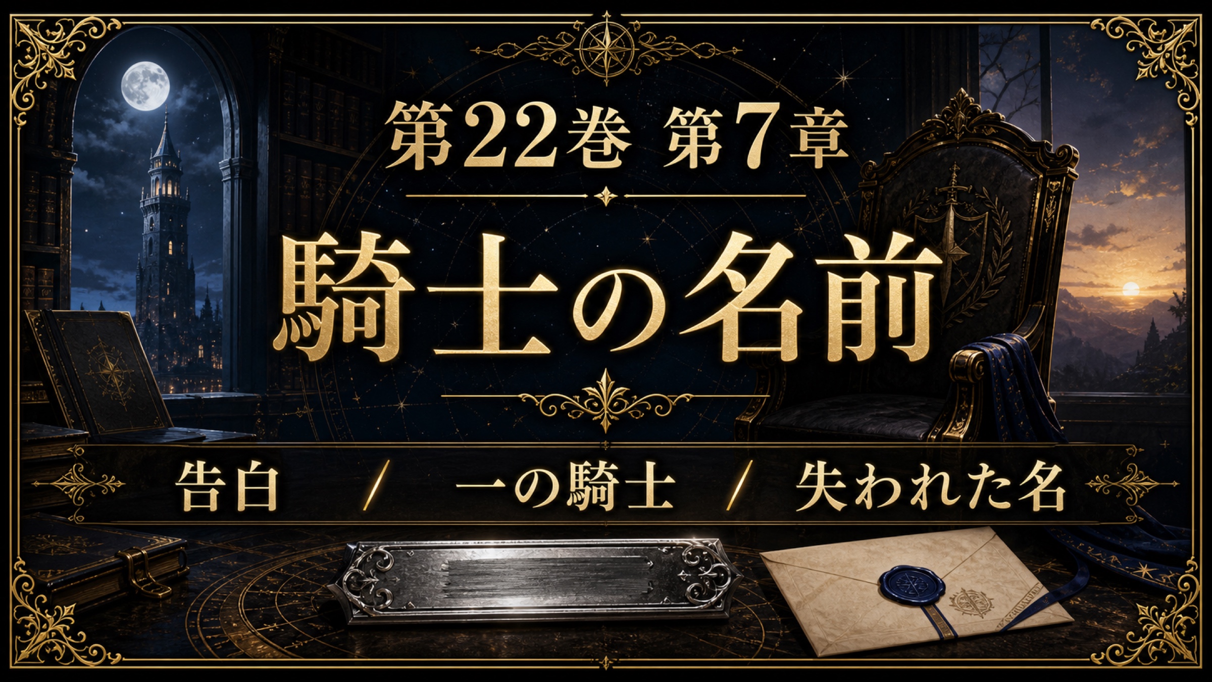 リゼロ原作小説22巻第7章を騎士の名前、告白、一の騎士、失われた名として整理した図解