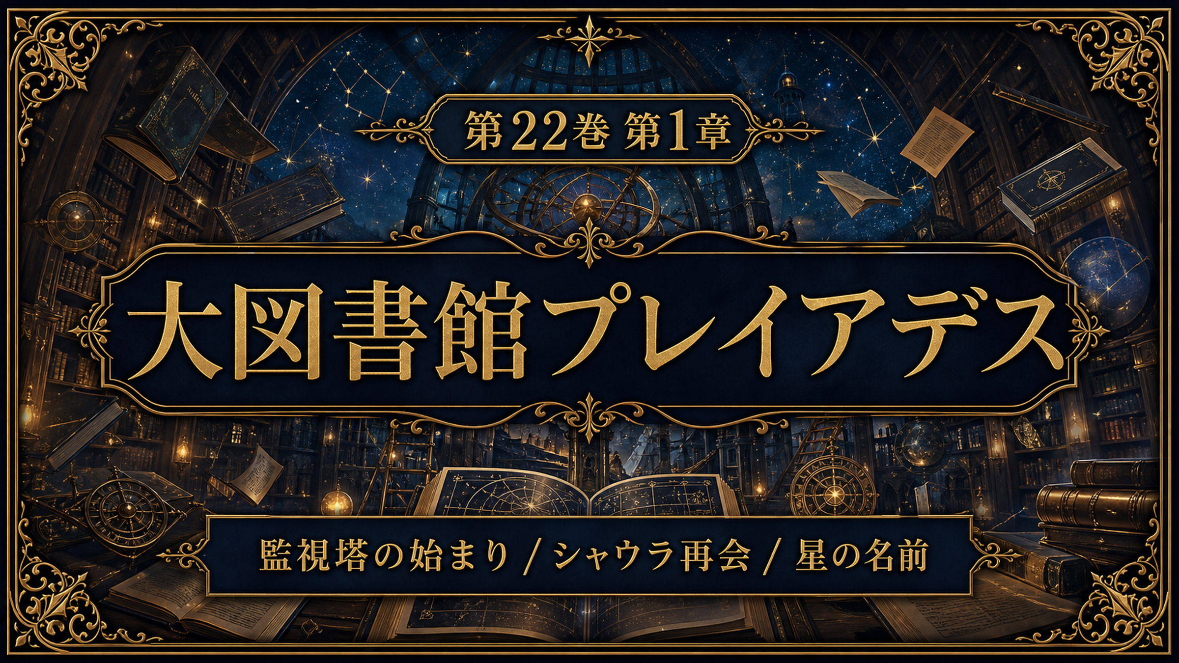 リゼロ原作小説22巻第1章を大図書館プレイアデス、監視塔の始まり、シャウラ再会、星の名前として整理した図解