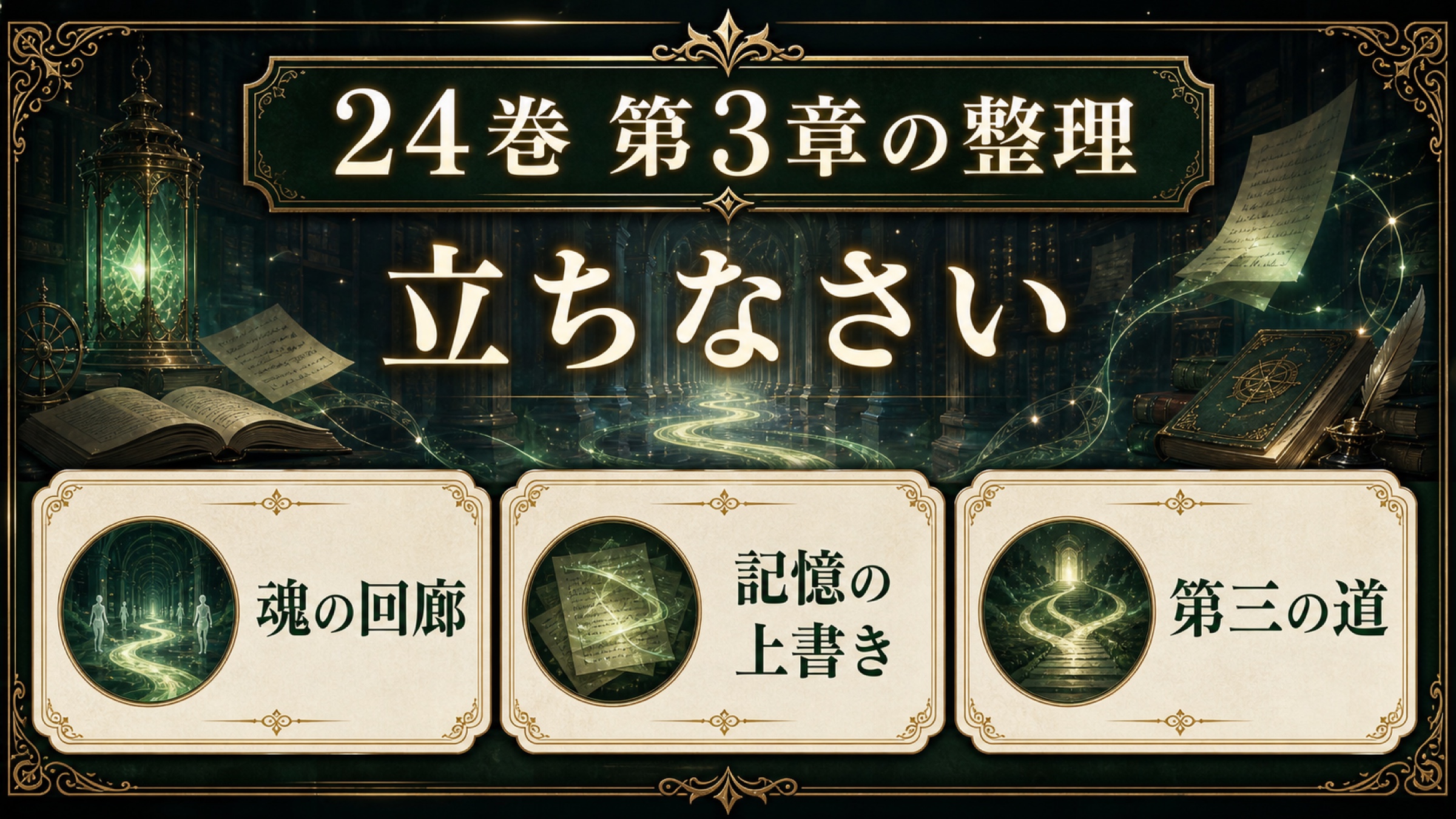 リゼロ原作小説24巻第3章を立ちなさい、魂の回廊、記憶の上書き、第三の道として整理した図解