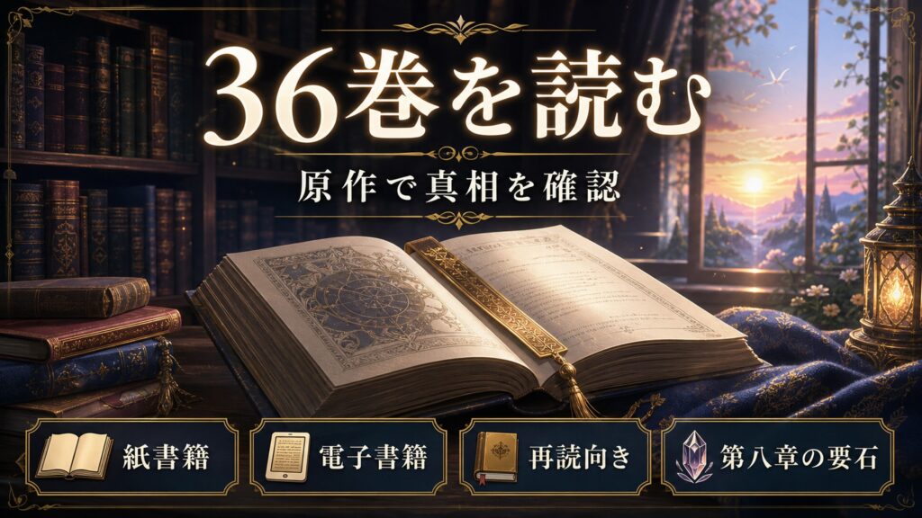 リゼロ36巻を読む導線を紙書籍、電子書籍、再読向き、第八章の要石として整理した図解