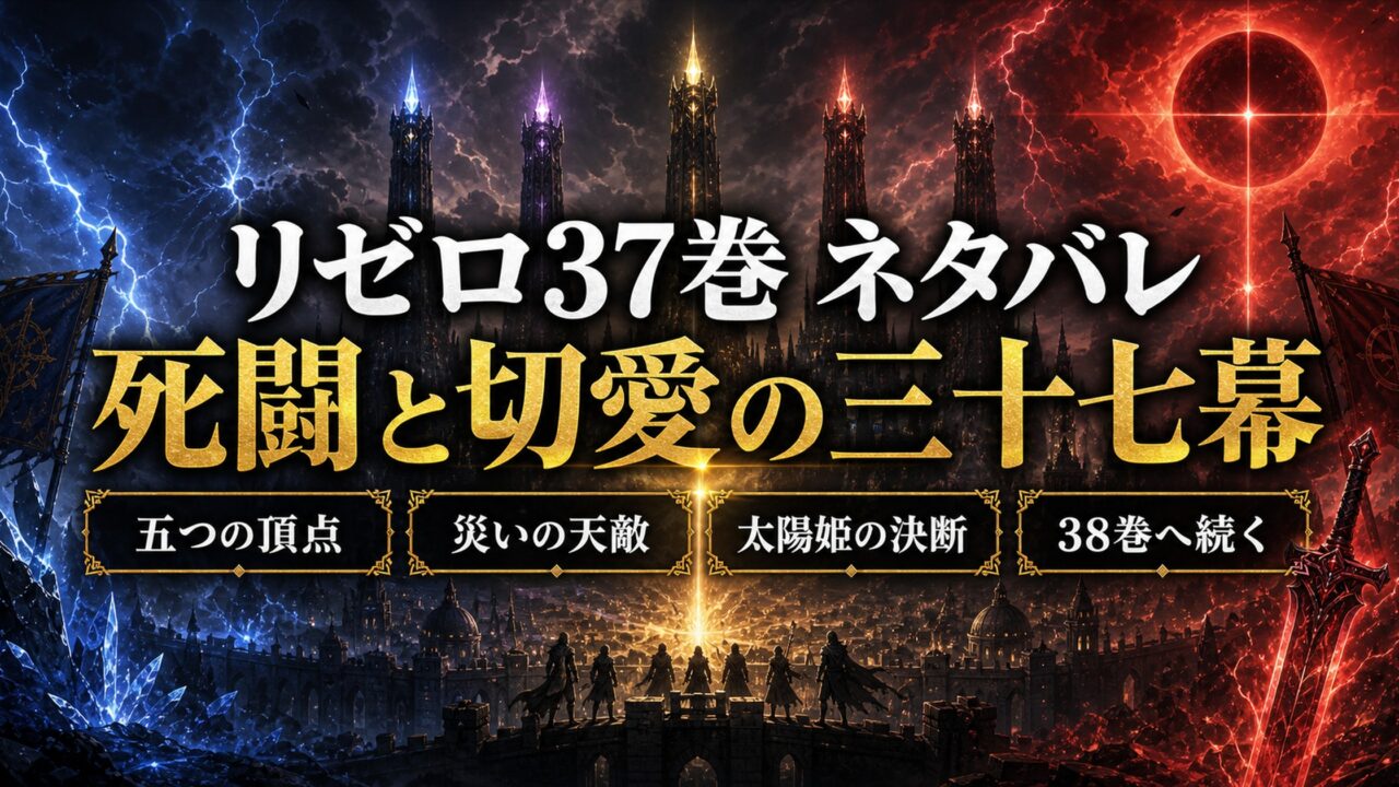 リゼロネタバレ 原作小説37巻 死闘と切愛の三十七幕・プリシラ最期の閃光