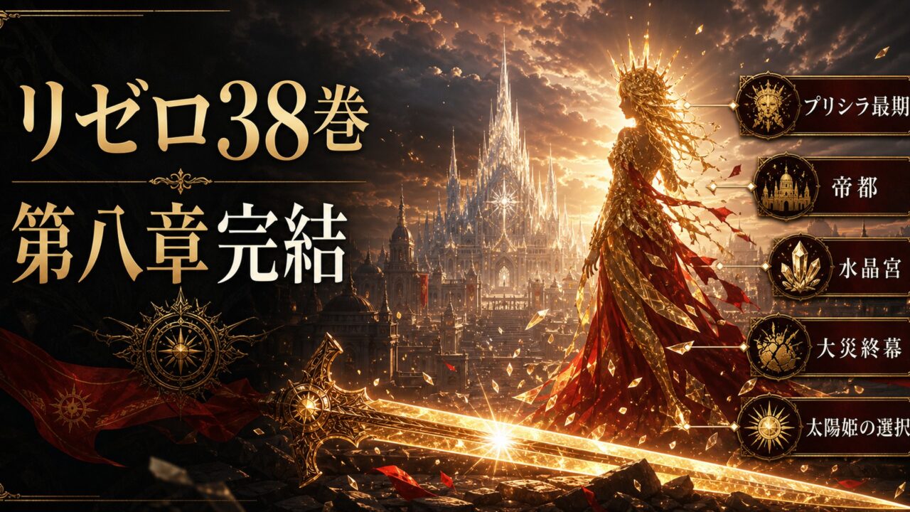リゼロ38巻ネタバレ 第八章完結・プリシラ最期の真実 陽剣ヴォラキアで世界を焼いた太陽姫