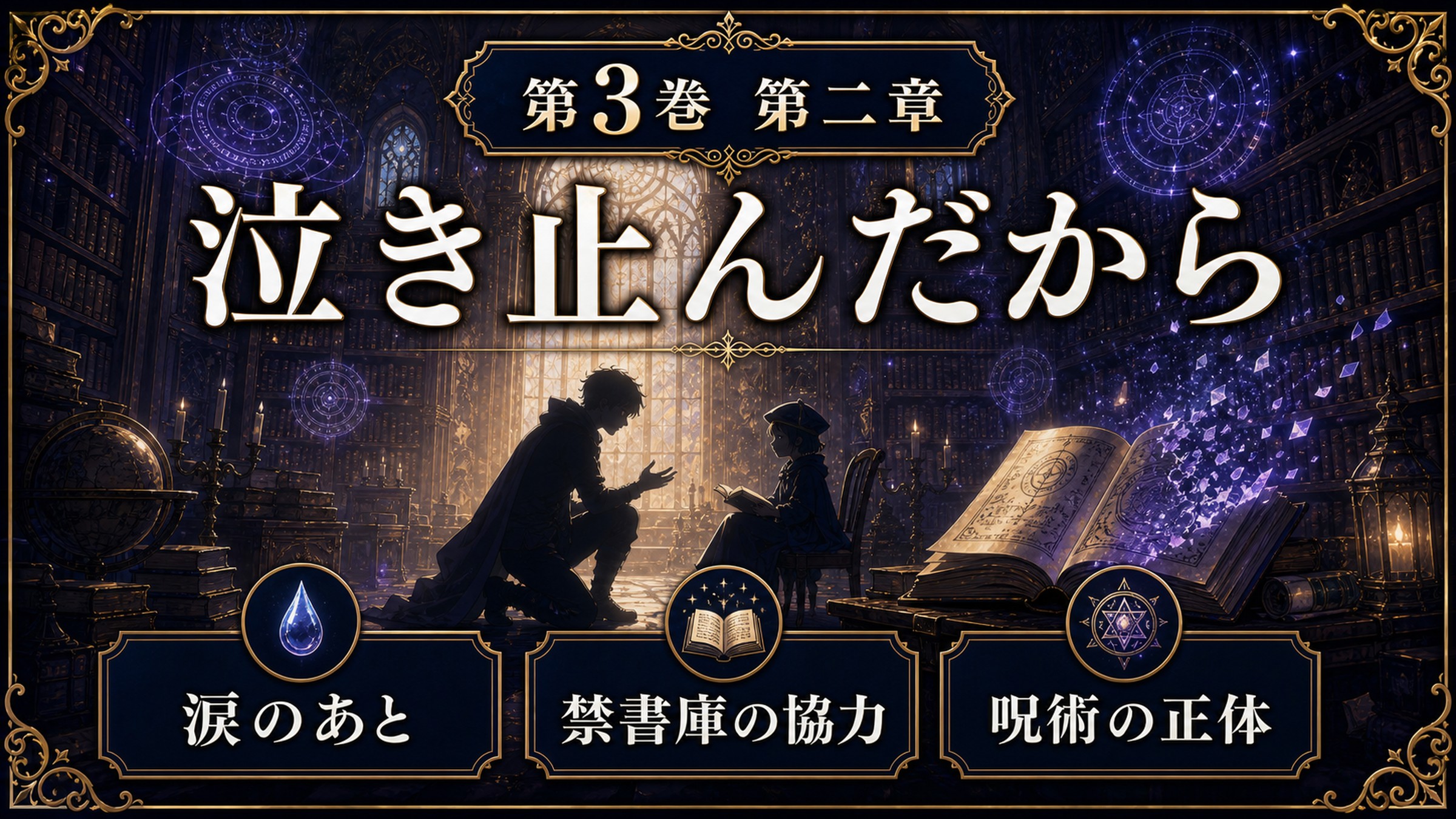 リゼロ原作小説3巻第二章を泣き止んだから、涙のあと、禁書庫の協力、呪術の正体として整理した図解