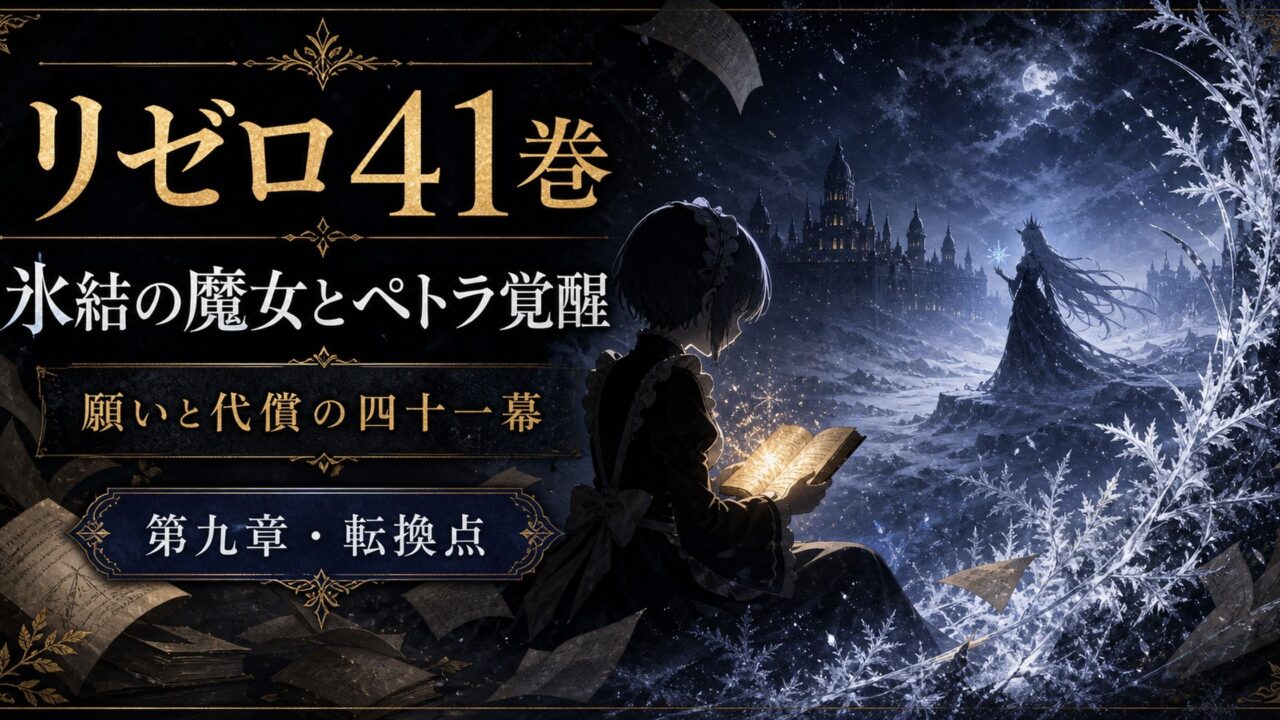 リゼロネタバレ 原作小説41巻 氷結の魔女とペトラ覚醒・願いと代償の四十一幕