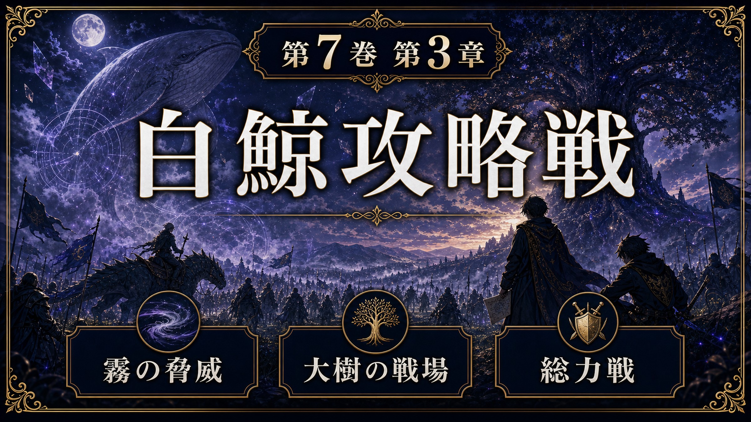 リゼロ原作小説7巻第3章を白鯨攻略戦、霧の脅威、大樹の戦場、総力戦として整理した図解