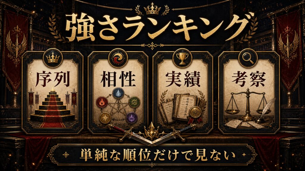 九神将の強さランキングを序列、相性、実績、考察として整理した図解