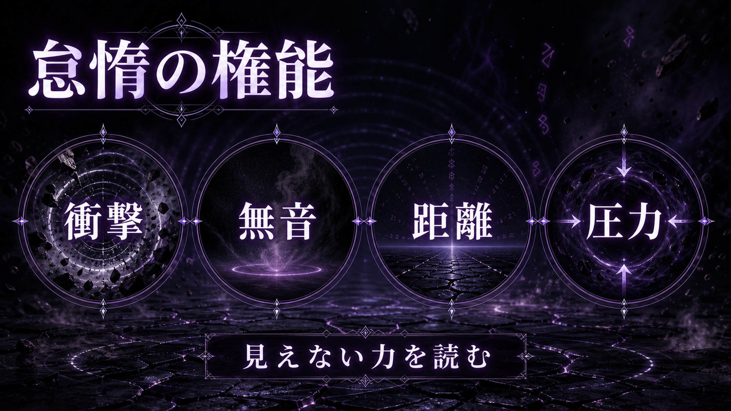 怠惰の権能を衝撃、無音、距離、圧力として整理した図解