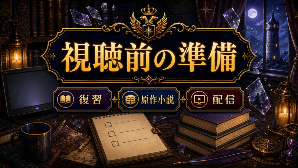 喪失編の視聴前準備を復習、原作小説、配信として整理した図解