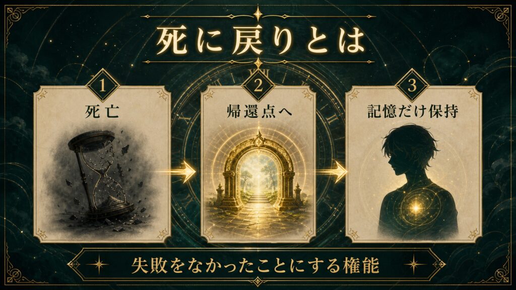死に戻りの仕組みを示す図解
