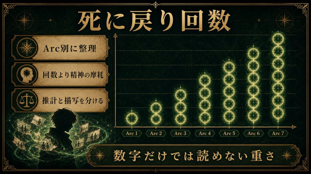 死に戻り回数のArc別整理図