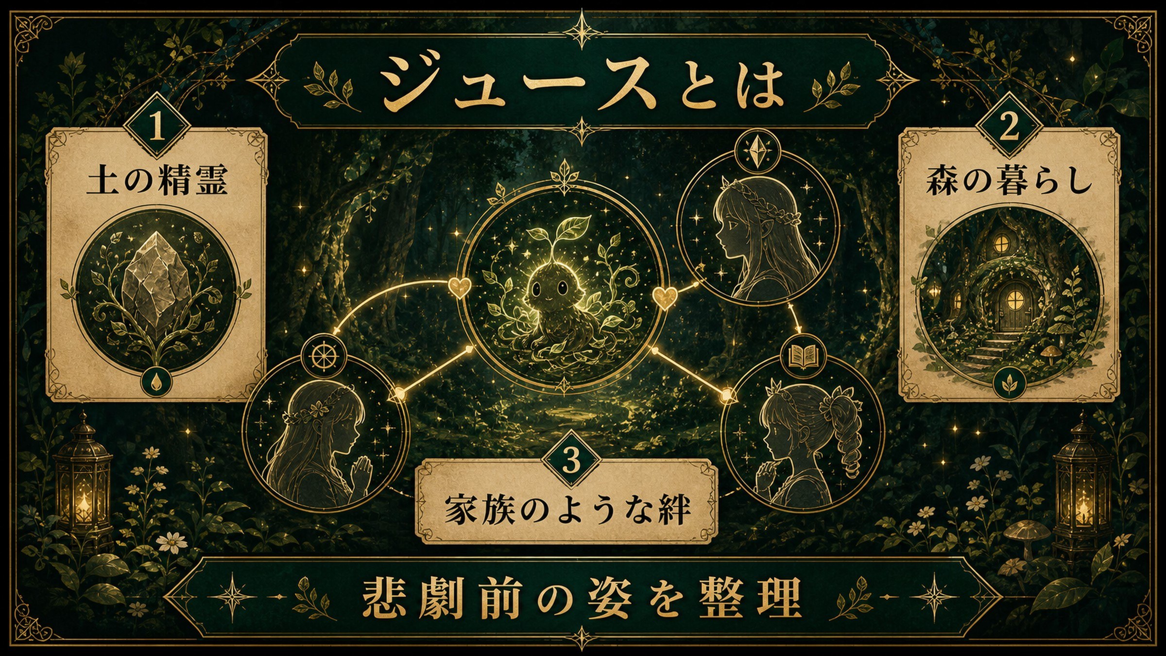 ジュースの悲劇前の姿を整理した図解